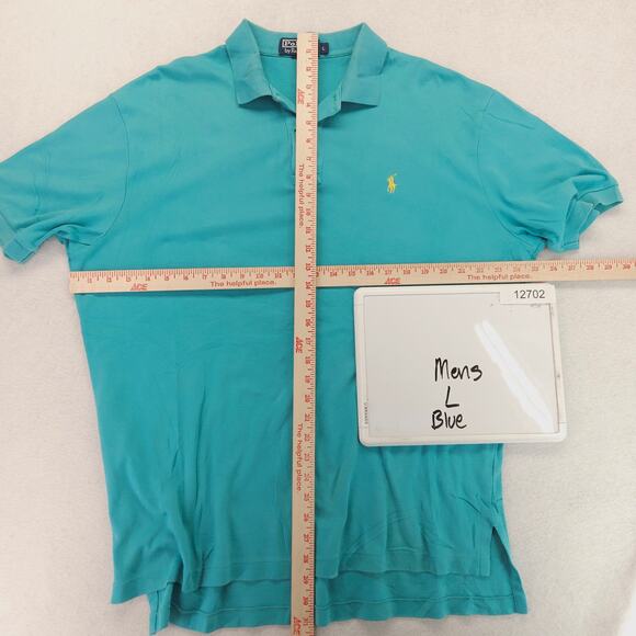Polo by Ralph Lauren Collared Short Sleeve Polo Shirt Adult Mens Size L Blue - Picture 5 of 9